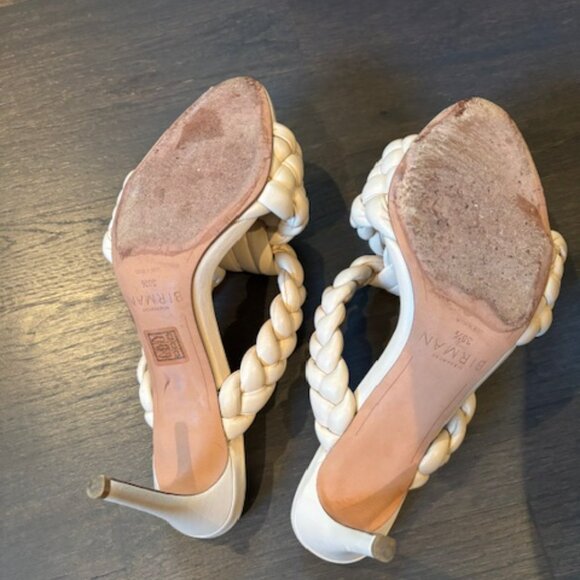 Alexandre Birman Carlotta Braided Leather Sandals Size 7-7.5 Eggshell (OffWhite) - Picture 4 of 6